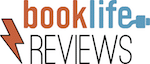 BookLife Reviews logo with "booklife" in orange and blue, a power plug shape in "life," and an orange lightning bolt next to the black word "REVIEWS.