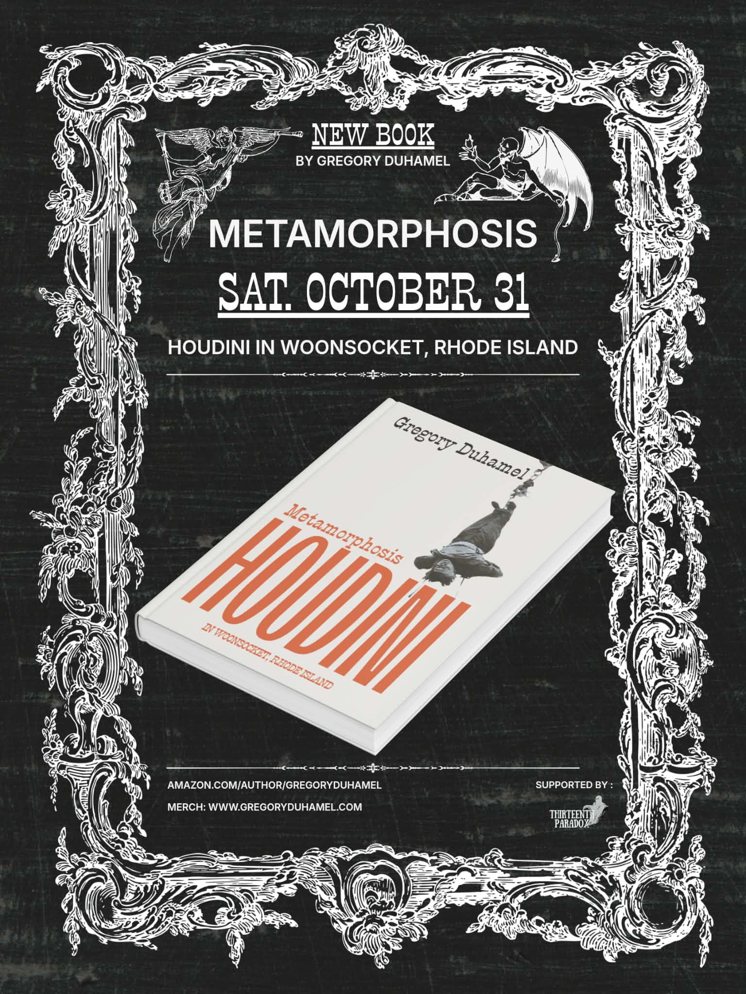 October 31, 2026 release announcement for Metamorphosis by Gregory Duhamel.